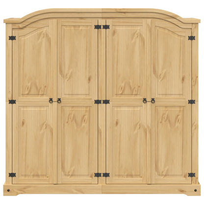 Klædeskab Corona 194x52x186 Cm Massivt Fyrretræ - Billede 4