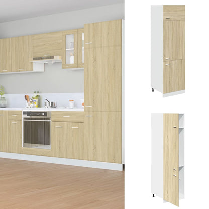 Køleskabsskab Lyon 60x57x207 Cm Konstrueret Træ - Variant 849626