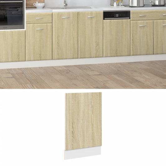 Låge Til Opvaskemaskine 45X3X67 Cm Konstrueret Træ Sonoma-Eg