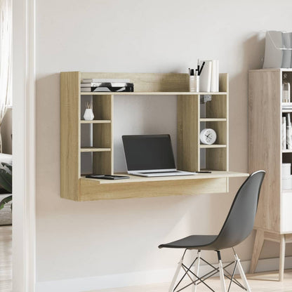 Væghængt Skrivebord 105X48X75 Cm Konstrueret Træ