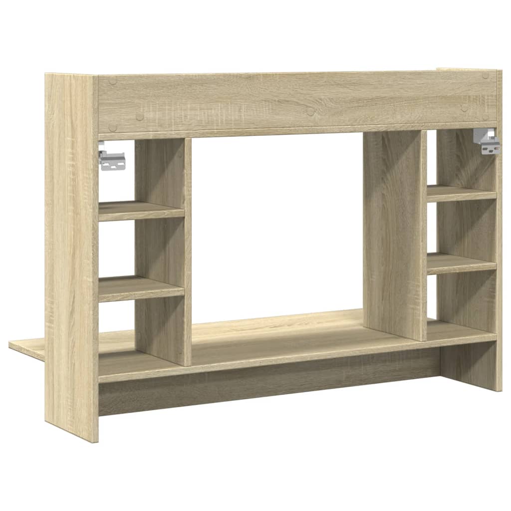 Væghængt Skrivebord 105X48X75 Cm Konstrueret Træ