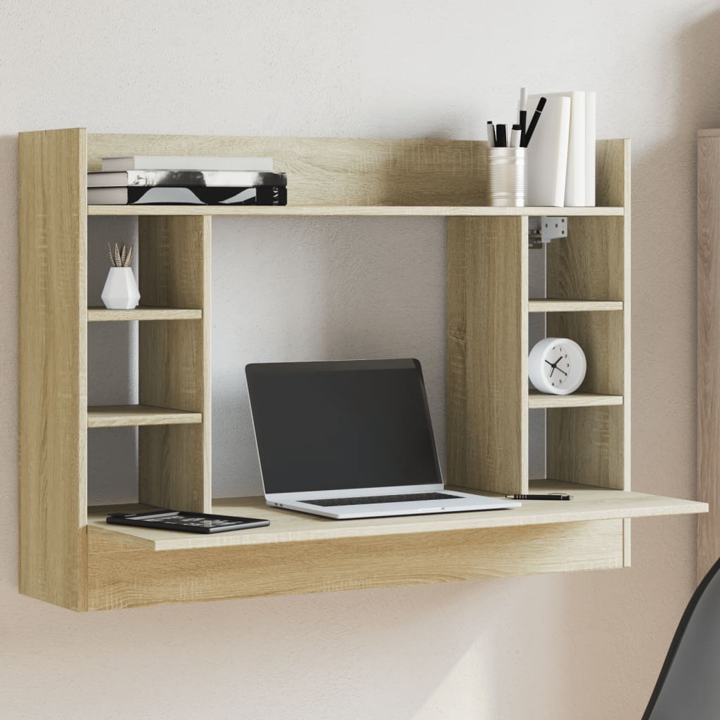 Væghængt Skrivebord 105X48X75 Cm Konstrueret Træ