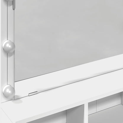 Makeupbord Med Led-Lys 80X41X134,5 Cm