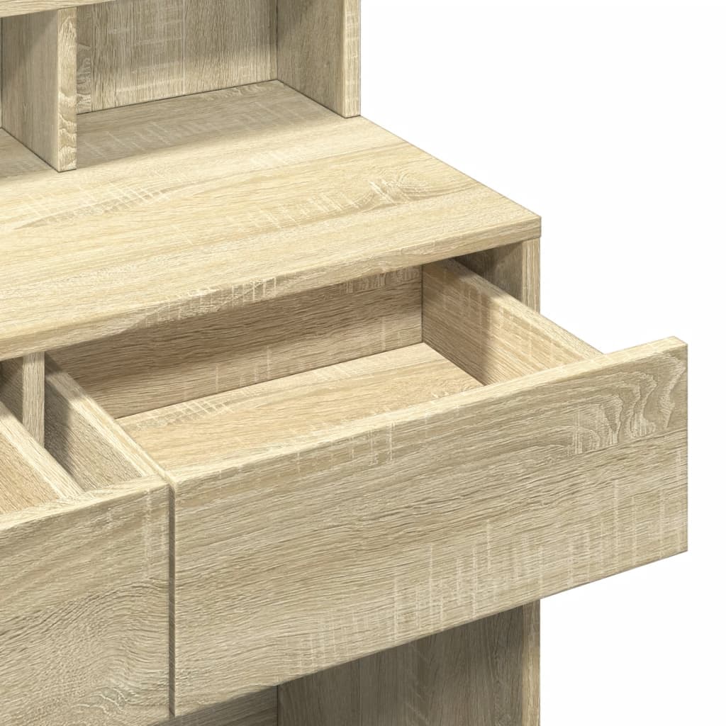 Makeupbord Med Led-Lys 80X41X134,5 Cm