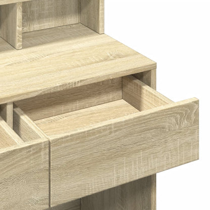 Makeupbord Med Led-Lys 80X41X134,5 Cm