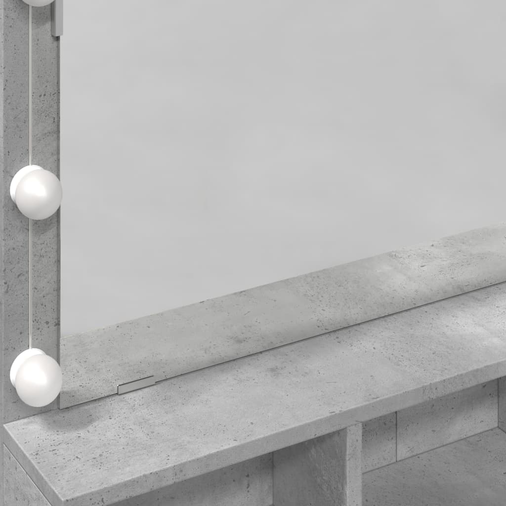 Makeupbord Med Led-Lys 80X41X134,5 Cm