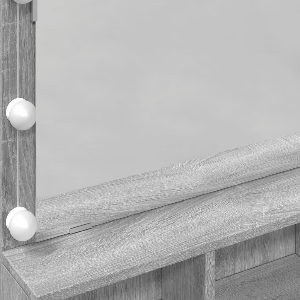 Makeupbord Med Led-Lys 80X41X134,5 Cm