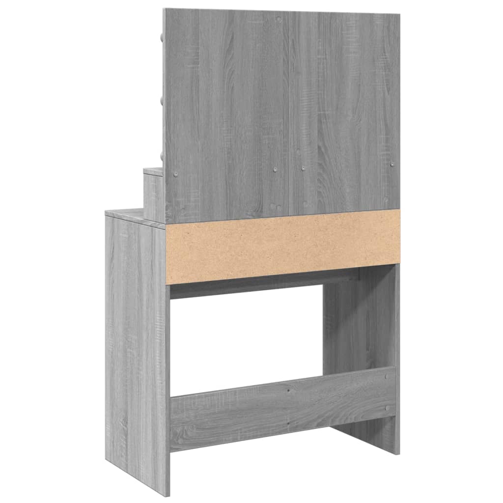 Makeupbord Med Led-Lys 80X41X134,5 Cm