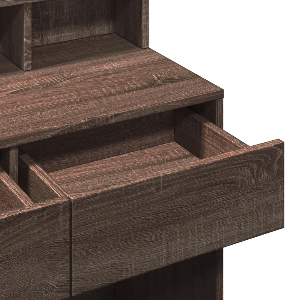 Makeupbord Med Led-Lys 80X41X134,5 Cm