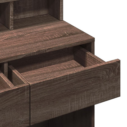 Makeupbord Med Led-Lys 80X41X134,5 Cm