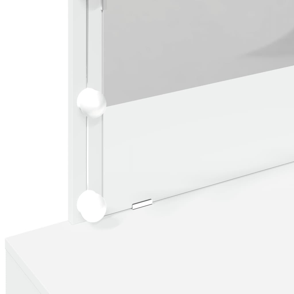 Makeupbord Med Led-Lys 100X40X120 Cm