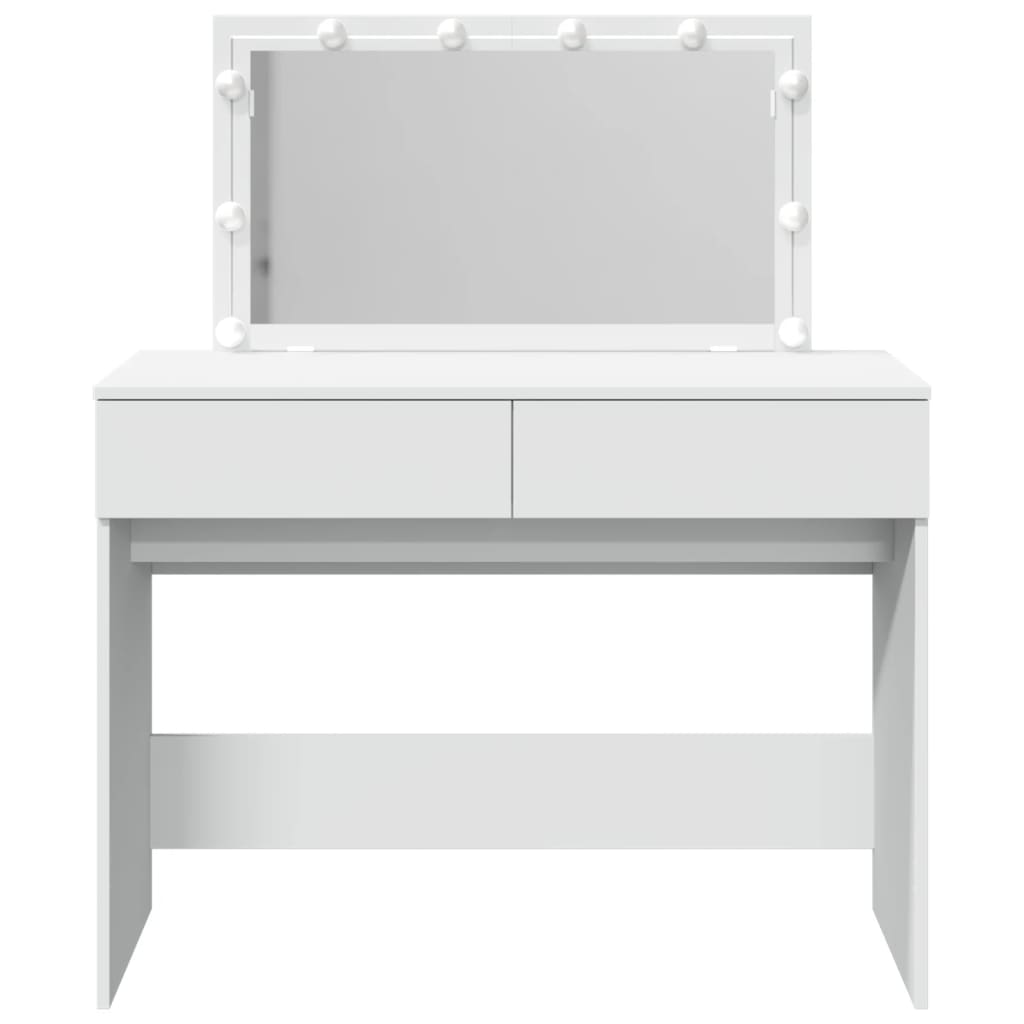 Makeupbord Med Led-Lys 100X40X120 Cm