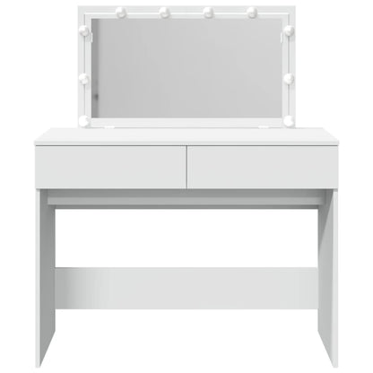 Makeupbord Med Led-Lys 100X40X120 Cm