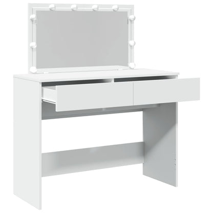 Makeupbord Med Led-Lys 100X40X120 Cm