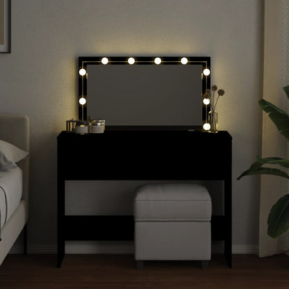 Makeupbord Med Led-Lys 100X40X120 Cm
