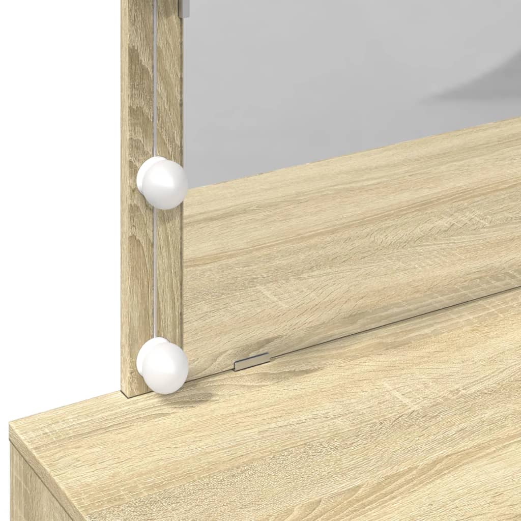 Makeupbord Med Led-Lys 100X40X120 Cm