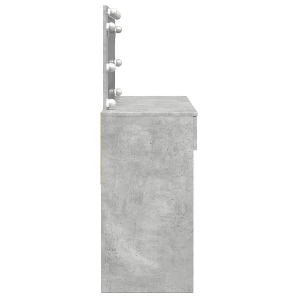 Makeupbord Med Led-Lys 100X40X120 Cm