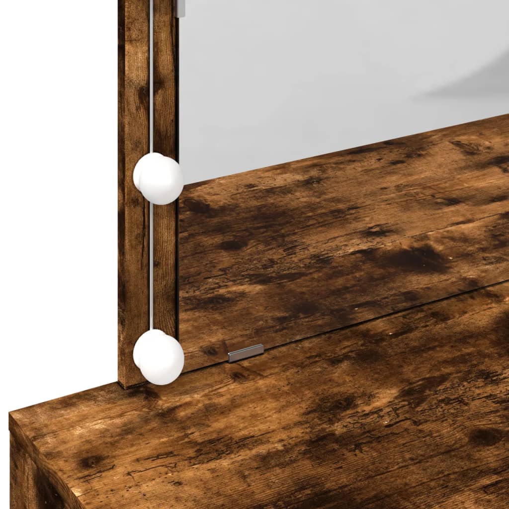 Makeupbord Med Led-Lys 100X40X120 Cm