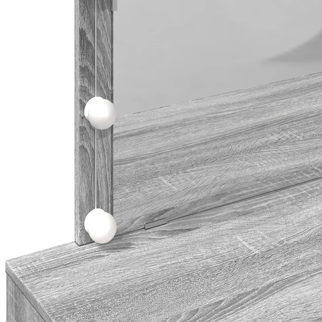 Makeupbord Med Led-Lys 100X40X120 Cm