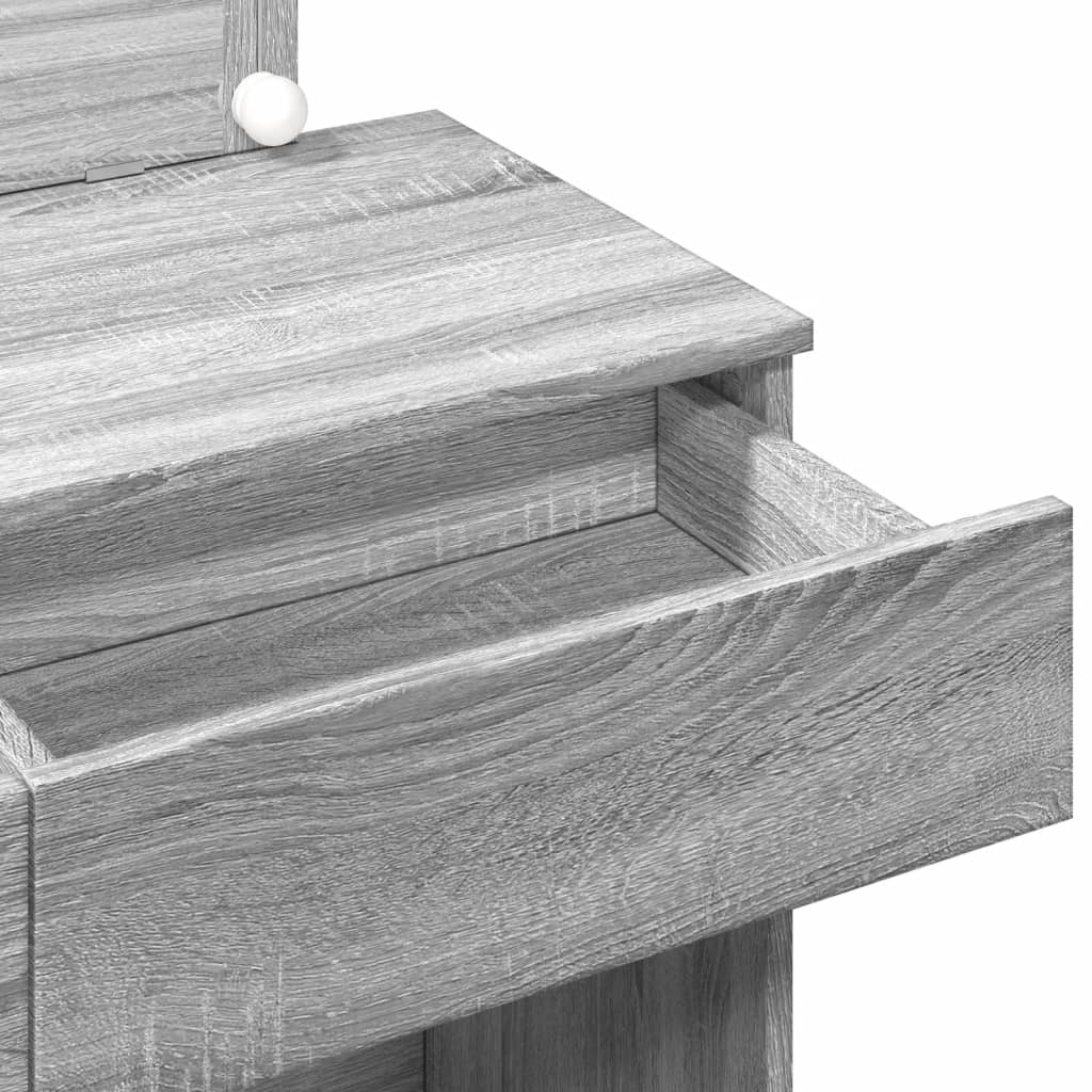 Makeupbord Med Led-Lys 100X40X120 Cm