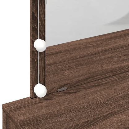 Makeupbord Med Led-Lys 100X40X120 Cm