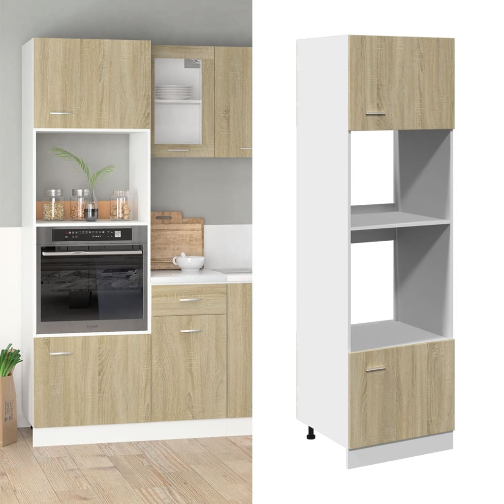 Mikrobølgeovnsskab Lyon 60x57x207 Cm Konstrueret Træ - Variant 849627