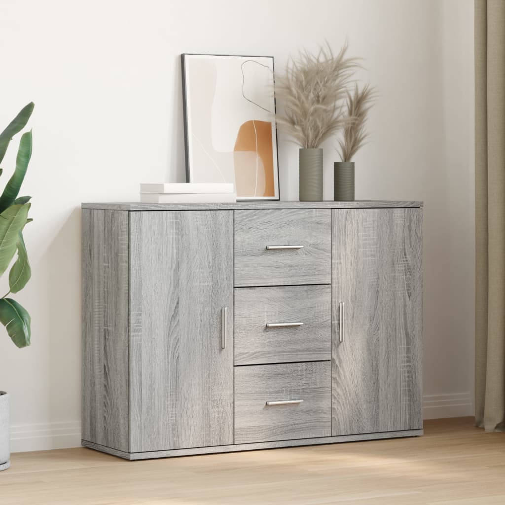Skænk 90,5X29,5X65 Cm Konstrueret Træ Grå Sonoma-Eg