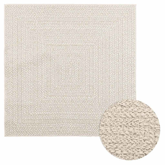 Gulvtæppe Zizur Jute-Look Indendørs Og Udendørs Creme