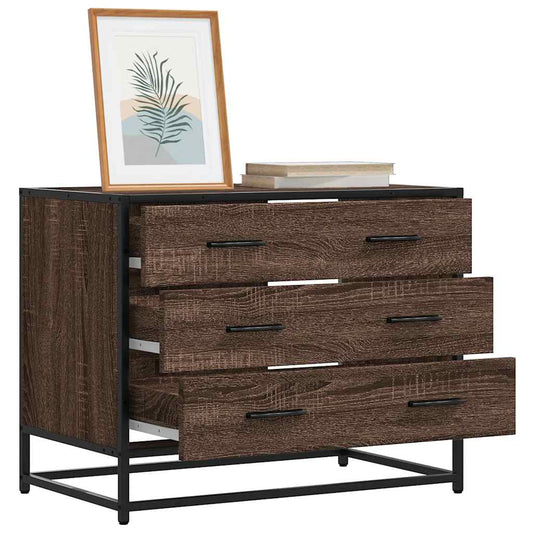 Kommode 70X41X56 Cm Konstrueret Træ Etræsfarve