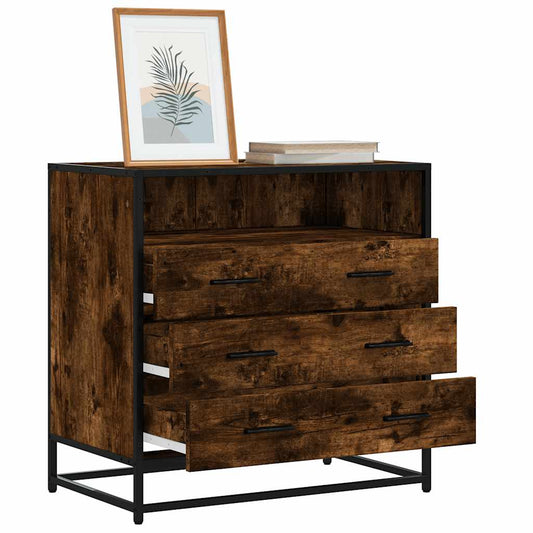 Kommode 70X41X70 Cm Konstrueret Træ Etræsfarve