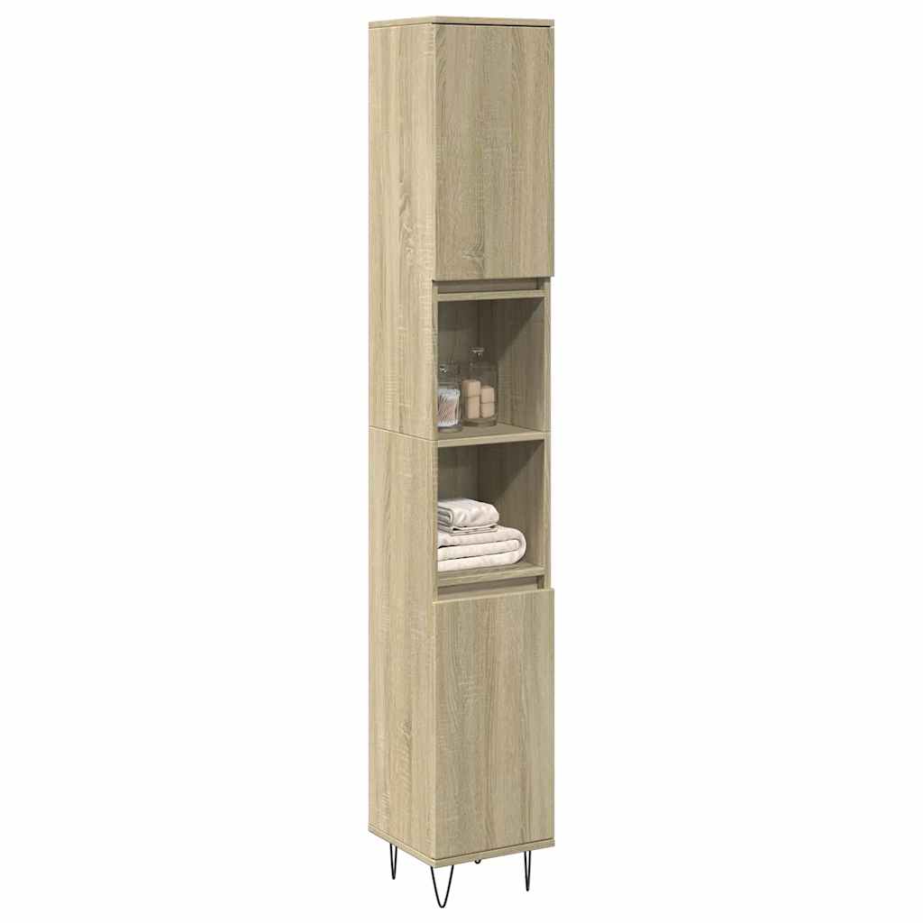Badeværelsesskab 30x30x190 Cm Konstrueret Træ - Variant 849668