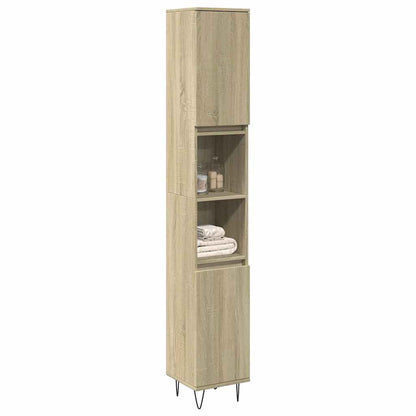 Badeværelsesskab 30x30x190 Cm Konstrueret Træ - Variant 849668