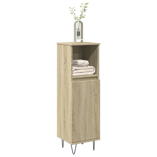 Badeværelsesskab 30X30X100 Cm Konstrueret Træ
