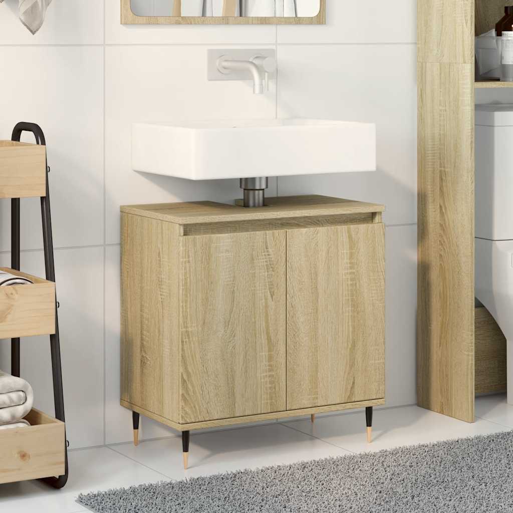 Badeværelsesskab 58x33x60 Cm Konstrueret Træ - Variant 849673