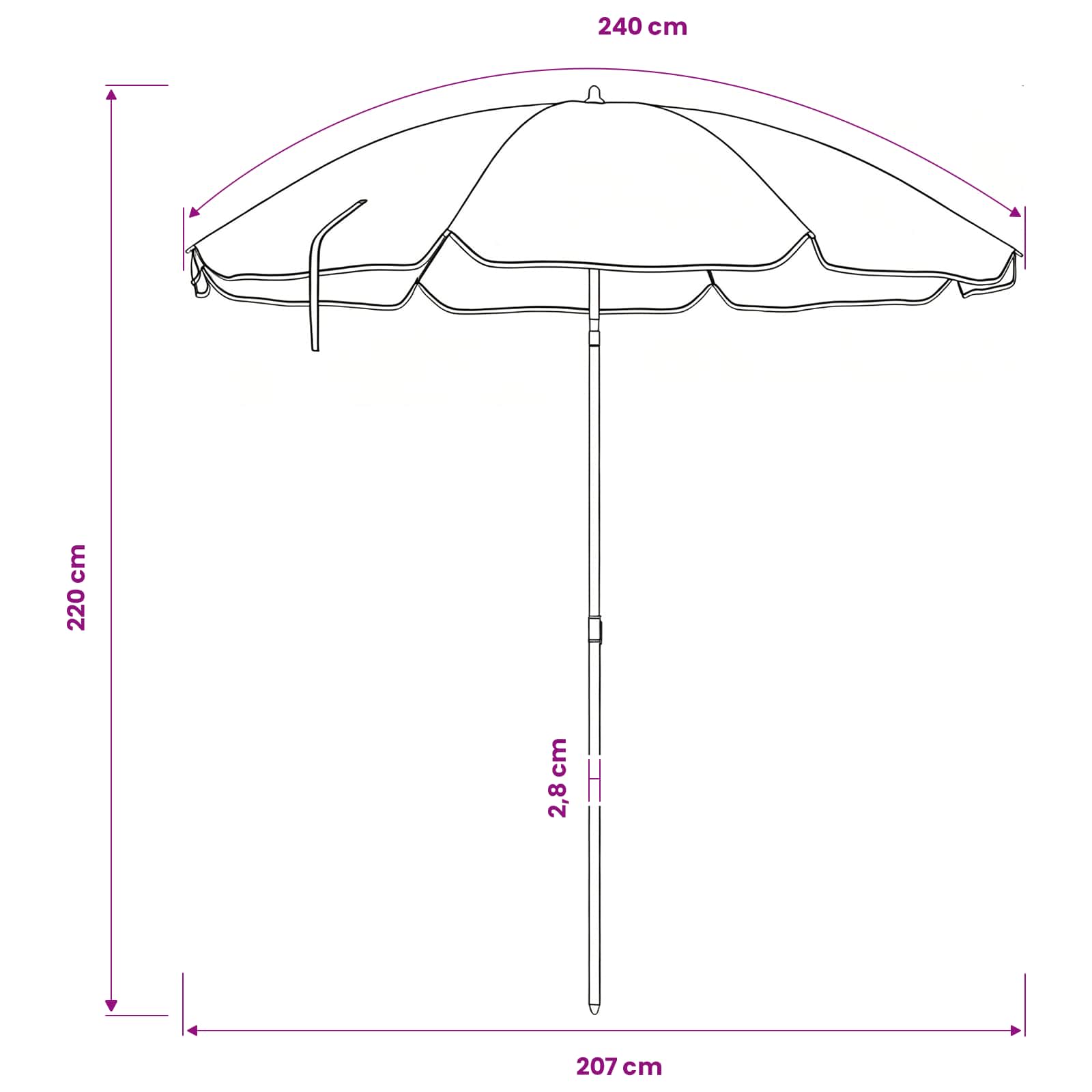 Havesol 170t Polyester - Billede 8