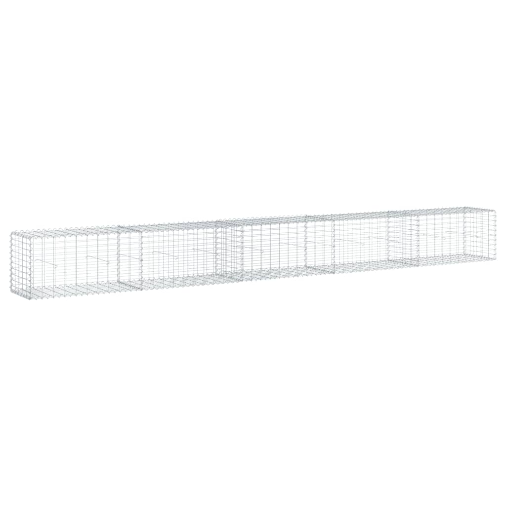 Gabionkurv Med Cover 500x50x50 Cm Galvaniseret Jern - Billede 2