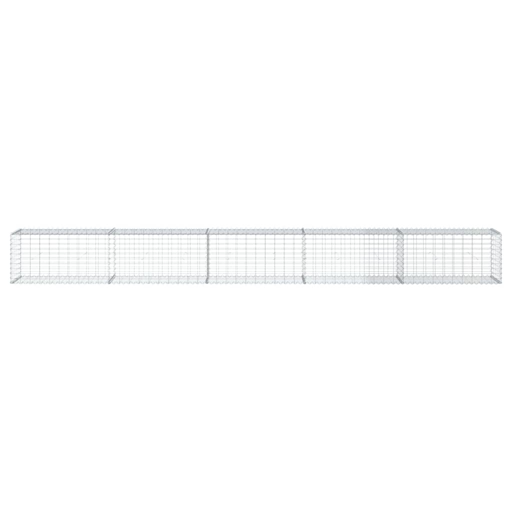 Gabionkurv Med Cover 500x50x50 Cm Galvaniseret Jern - Billede 3