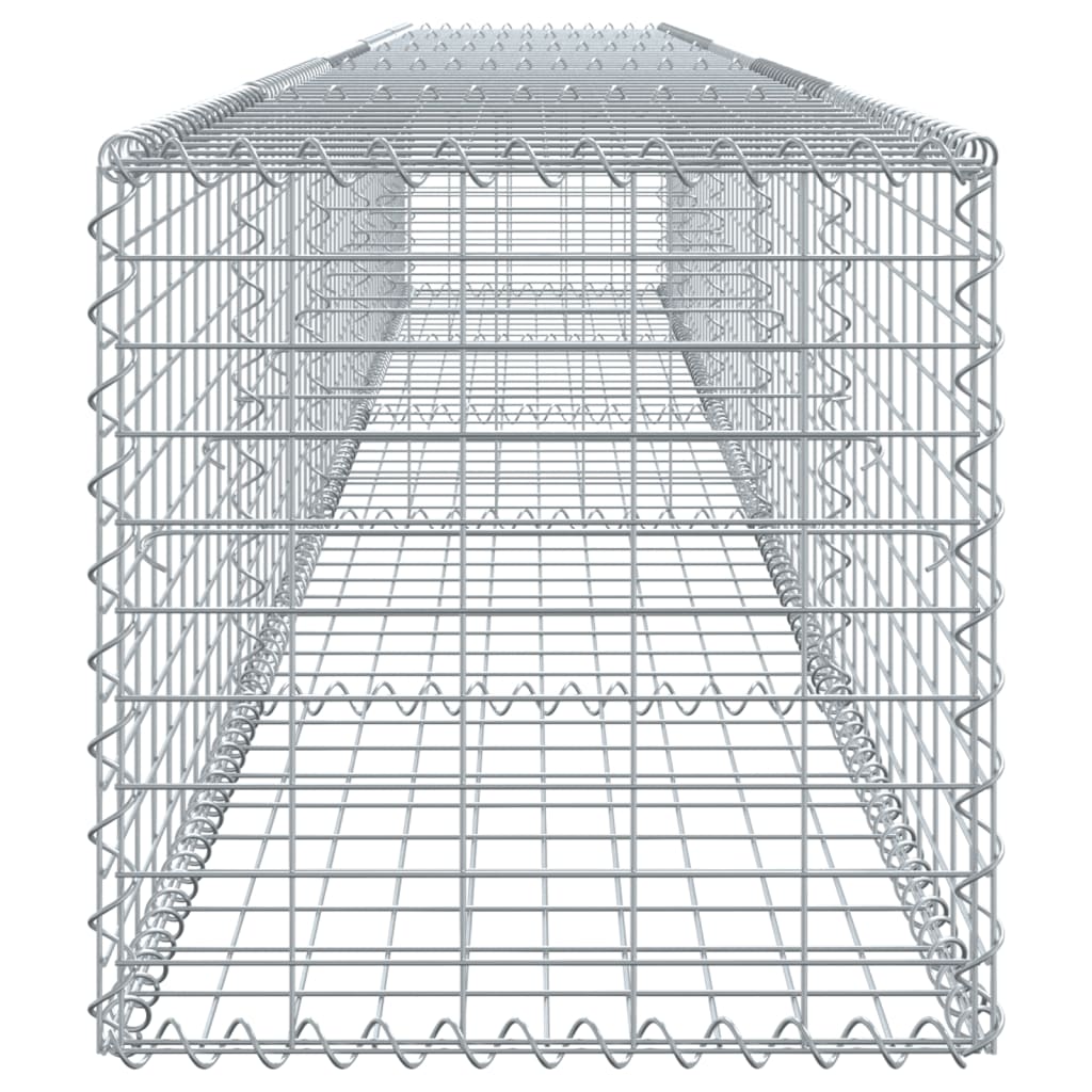 Gabionkurv Med Cover 500x50x50 Cm Galvaniseret Jern - Billede 4