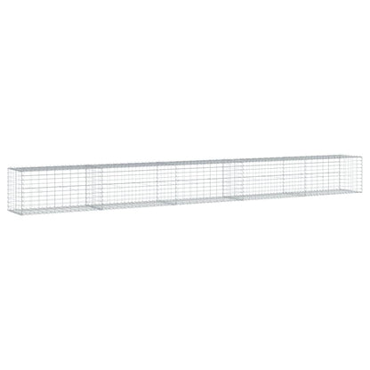 Gabionkurv Med Cover 500x50x50 Cm Galvaniseret Jern - Billede 5