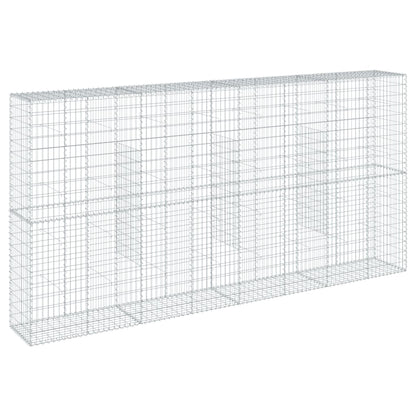 Gabionkurv Med Cover 400x50x200 Cm Galvaniseret Jern - Billede 2