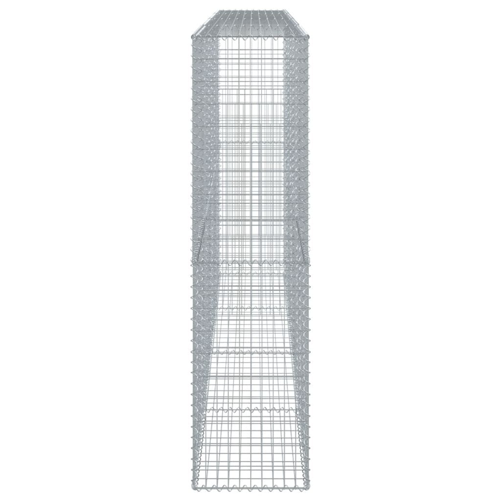 Gabionkurv Med Cover 400x50x200 Cm Galvaniseret Jern - Billede 4