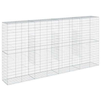 Gabionkurv Med Cover 400x50x200 Cm Galvaniseret Jern - Billede 5