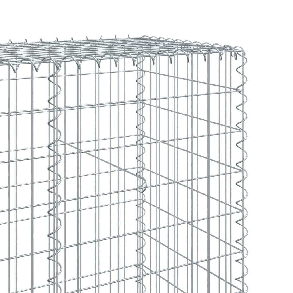 Gabionkurv Med Cover 400x50x200 Cm Galvaniseret Jern - Billede 6