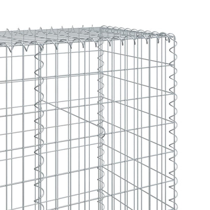 Gabionkurv Med Cover 400x50x200 Cm Galvaniseret Jern - Billede 6