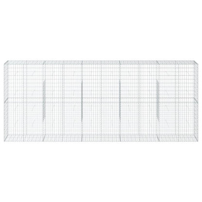 Gabionkurv Med Cover 500x50x200 Cm Galvaniseret Jern - Billede 3