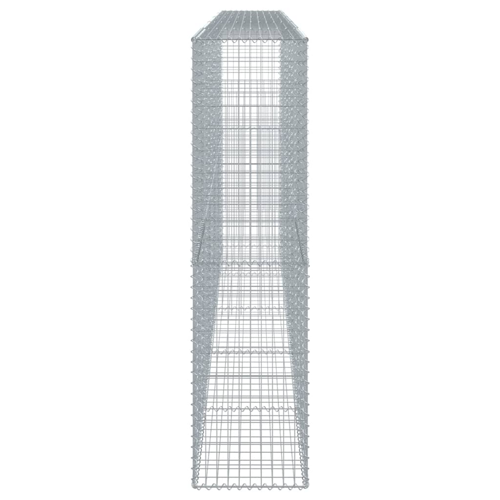 Gabionkurv Med Cover 500x50x200 Cm Galvaniseret Jern - Billede 4