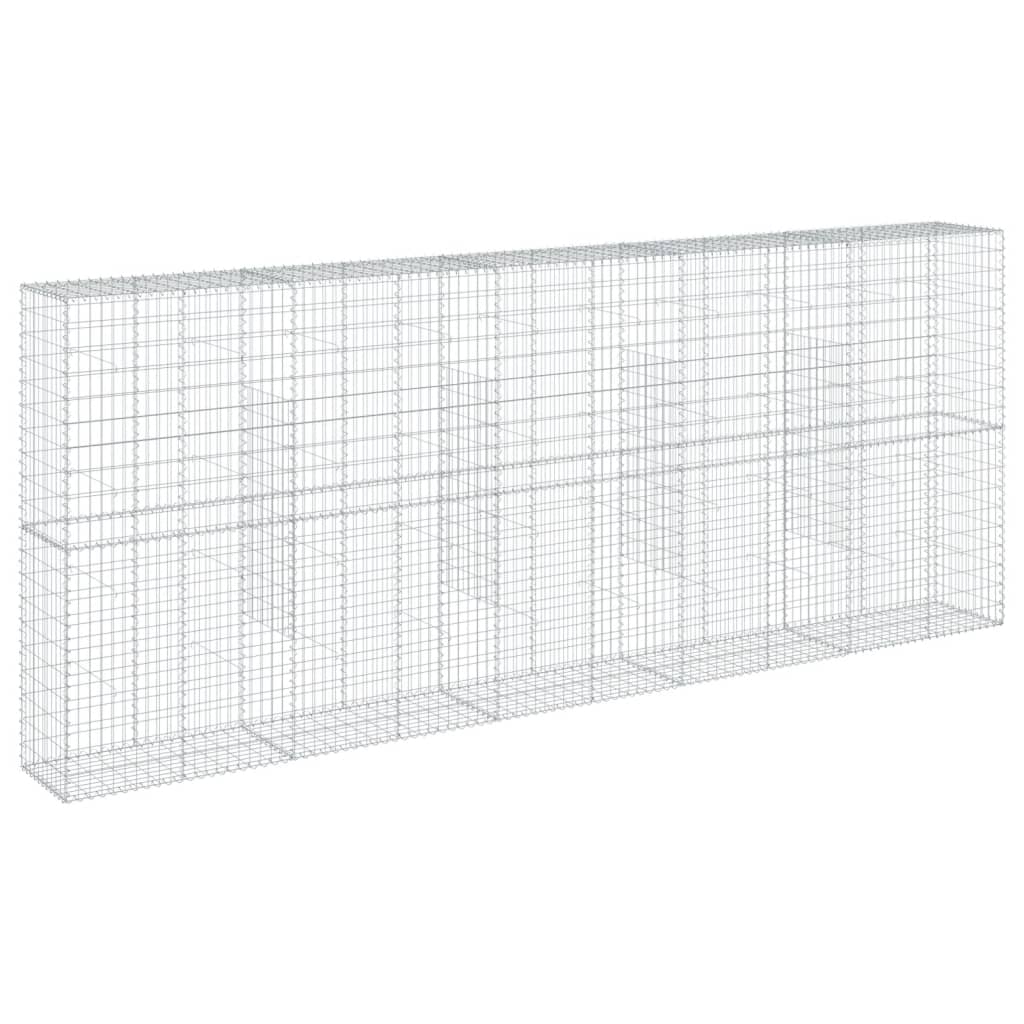 Gabionkurv Med Cover 500x50x200 Cm Galvaniseret Jern - Billede 5