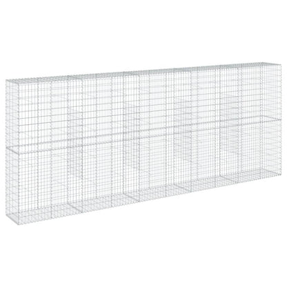 Gabionkurv Med Cover 500x50x200 Cm Galvaniseret Jern - Billede 5