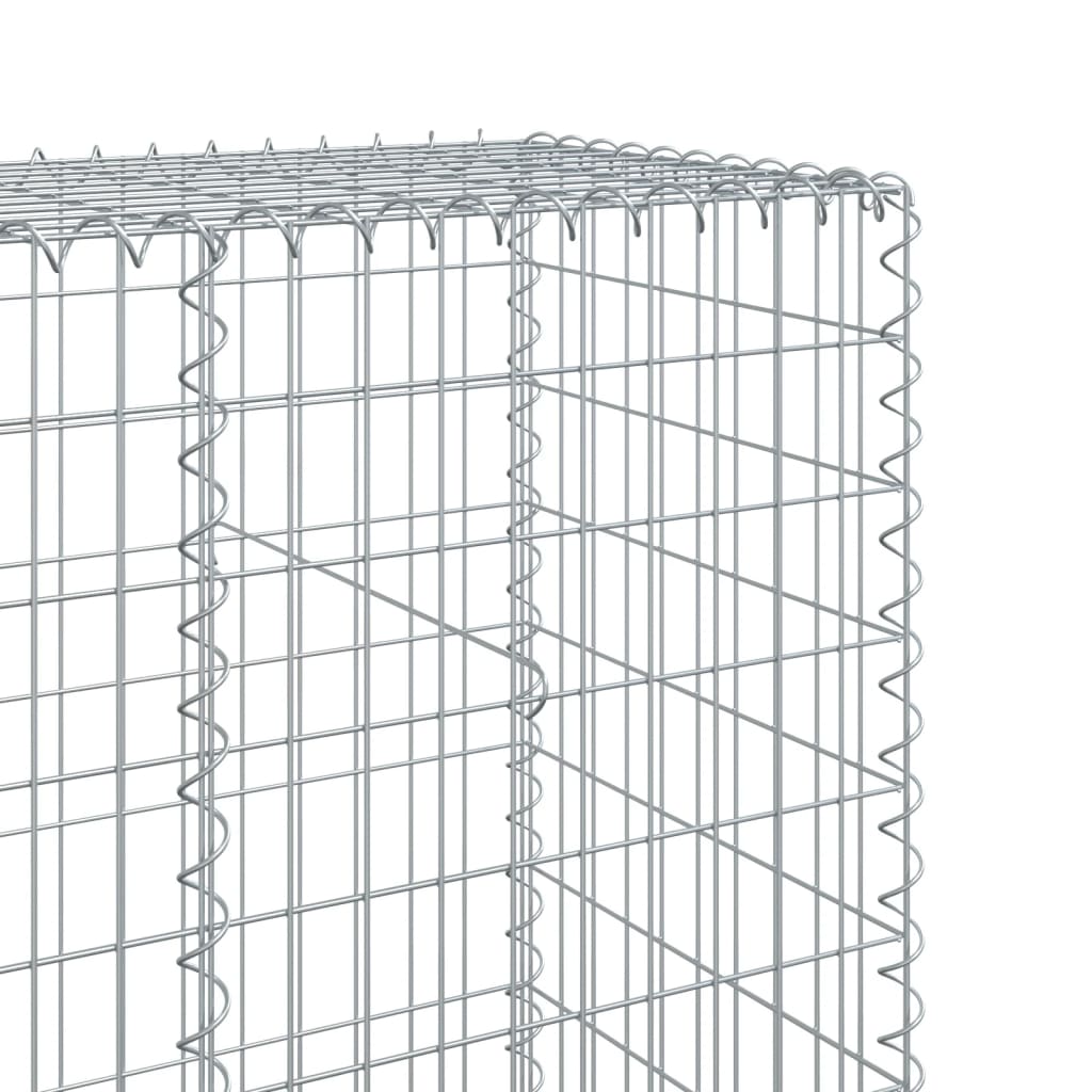Gabionkurv Med Cover 500x50x200 Cm Galvaniseret Jern - Billede 6