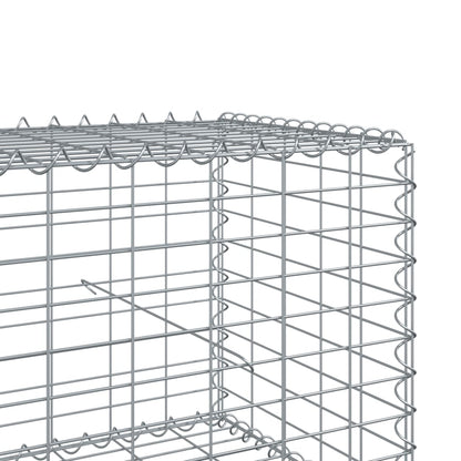 Gabionkurv Med Cover 200x100x50 Cm Galvaniseret Jern - Billede 6